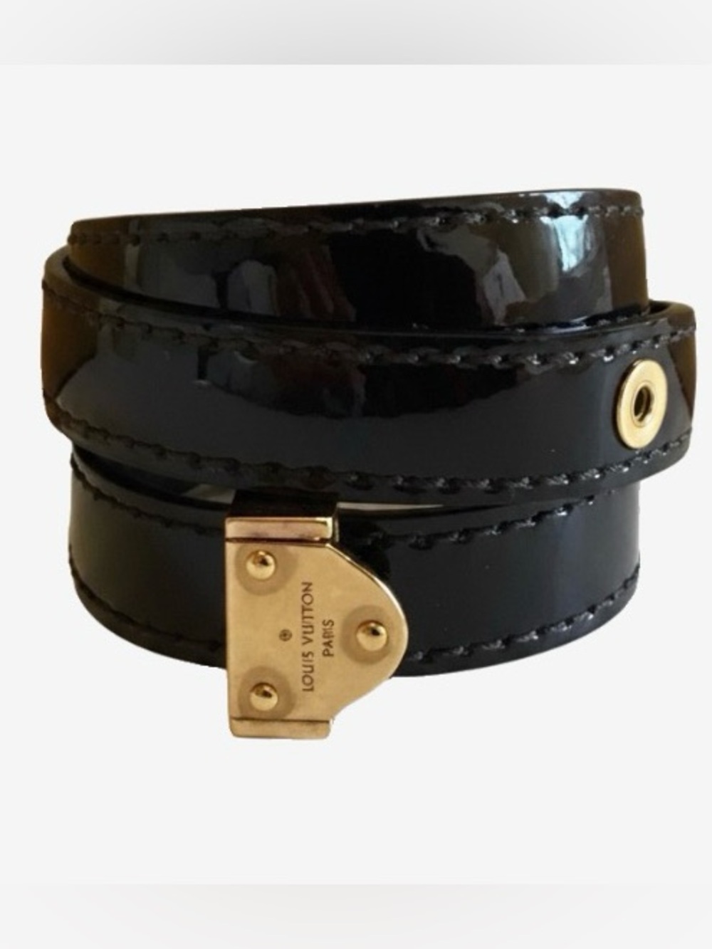 🛍️ Louis Vuitton Authentic Triple Tour Vernis Wrap Bracelet & Box